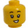 LEGO Girl (Open Hoodie over Purple Shirt) Minifigure Head (Recessed Solid Stud) (3626 / 69740)