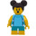 LEGO Chica con Azul swim trunks Minifigura