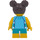 LEGO Dívka s Modrá swim trunks Minifigurka