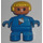 LEGO Girl with Blue top and Ice Cream Pattern Duplo Figure
