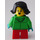 LEGO Meisje met Fel groen Jasje en Donker turquoise Handen Minifiguur