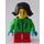LEGO Girl with Bright Green Jacket and Dark Turquoise Hands Minifigure