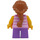 LEGO Flicka med Bright Rosa Striped Skjorta Minifigur