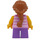 LEGO Girl with Bright Pink Striped Shirt Minifigure