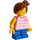 LEGO Girl with Bright Pink Striped Shirt Minifigure