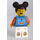 LEGO Fille avec Dark Azur Torse avec Orange Bras et &#039;NB&#039; Minifigurine