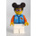 LEGO Fille avec Dark Azur Torse avec Orange Bras et &#039;NB&#039; Minifigurine