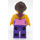 LEGO Girl mit Dark Pink Striped Shirt Minifigur
