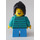 LEGO Girl with Dark Turquoise Zipper Jacket with Dark Purple Shirt Minifigure