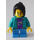 LEGO Girl mit Dark Turquoise Zipper Jacket mit Dark Purple Shirt Minifigur