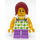 LEGO Girl met Green Patterned Shirt minifiguur