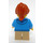 LEGO Girl avec Hoodie over Bright Green Striped Shirt Figurine
