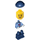 LEGO Girl mit Medium Blau Jacket, Dark Blau Kurz Beine und Dark Blau Deckel Minifigur