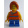 LEGO Girl met Oranje Flowery Blouse minifiguur