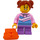LEGO Girl mit Pink Sweater Minifigur
