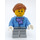 LEGO Meisje met Paars Sjaal Minifiguur