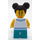 LEGO Girl mit Striped Sweater Minifigur