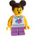 LEGO Meisje met Striped Trui met Lavendel Poten Minifiguur