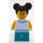 LEGO Girl with Striped Sweater with Turquoise Legs Minifigure