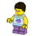 LEGO Girl with White Striped Sweater Minifigure