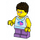 LEGO Girl with White Striped Sweater Minifigure
