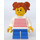 LEGO Girl mit Weiß Sweater mit rot Streifen Minifigur