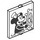 LEGO Glas voor Venster 1 x 2 x 2 met Steamboat Willie (35315 / 104673)