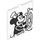 LEGO Glas voor Venster 1 x 2 x 2 met Steamboat Willie (35315 / 104673)