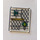 LEGO Glas for Venster 1 x 3 x 3 met Stained Glas Lines en 2 Bloemen Patroon Sticker (51266)