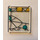 LEGO Glass for Vindu 1 x 3 x 3 med Stained Glass Lines og Blad Mønster Klistremerke (51266)