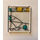 LEGO Glas for Venster 1 x 3 x 3 met Stained Glas Lines en Blad Patroon Sticker (51266)