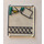 LEGO Glass for Window 1 x 3 x 3 with Stained Glass with Geometric Shapes Pattern Sticker (51266)