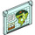 LEGO Glas for Fenster 1 x 4 x 3 Opening mit Jurassic World Island Map (38150 / 60603)