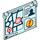 LEGO Glas for Venster 1 x 4 x 3 Opening met Map met Minifigure (16566 / 60603)