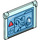 LEGO Glas for Venster 1 x 4 x 3 Opening met Video Screen met Loki (35318 / 68105)