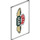 LEGO Glas for Fenster 1 x 4 x 6 mit Central Perk Logo Dekoration (6202 / 66095)