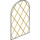 LEGO Glas for Fenster 1 x 6 x 7 mit Gebogenes Oberteil mit Gold lattice (60784 / 65066)
