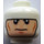 LEGO Glow in the Dark Solid White Batman Armored Minifigure Head (Recessed Solid Stud) (3626 / 25527)