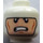 LEGO Glow in the Dark Solid White Batman Armored Minifigure Head (Recessed Solid Stud) (3626 / 25527)