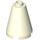 LEGO Glow in the Dark Solid White Cone 2 x 2 x 2 (Open Stud) (3942 / 14918)