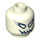 LEGO Glow in the Dark Solid White Electrolyzer Minifigure Head (Recessed Solid Stud) (3626 / 21541)