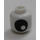 LEGO Glow in the Dark Solid White Minifigure Head with black eye and white pupil (Recessed Solid Stud) (16430 / 19183)