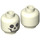 LEGO Glow in the Dark Solid White Smiling Skeleton Head (Recessed Solid Stud) (10717 / 103937)