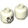 LEGO Glow in the Dark Solid White Smiling Skeleton Head (Safety Stud) (10717 / 10879)