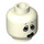 LEGO Glow in the Dark Solid White Specter Minifigure Head (Recessed Solid Stud) (3626 / 22259)