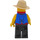 LEGO Gondolier met Blauw Vest over Rood en Wit Striped Shirt Minifiguur