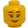 LEGO Gracie Goodhart Head With Orange Goggles (Recessed Solid Stud) (3626 / 73665)