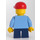 LEGO Grand Carousel Boy met Blauw Overalls en Rood Pet minifiguur