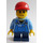 LEGO Grand Carousel Boy med Blå Overalls og Rød Kasket Minifigur