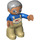 LEGO Grandfather mit Tan Oder Weiß Bib Duplo Abbildung